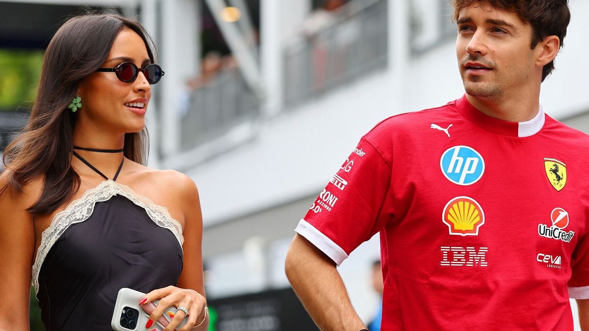 Alexandra Saint Mleux mit ihrem Verlobten Charles Leclerc