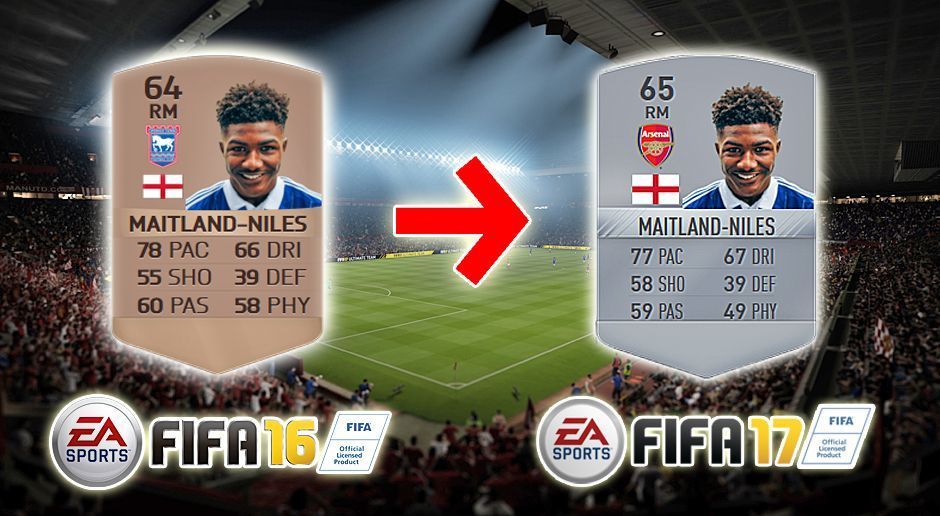 
                <strong>Ainsley Maitland-Niles (FIFA 16 - FIFA 17)</strong><br>
                Ainsley Maitland-Niles (FIFA 16 - FIFA 17)
              