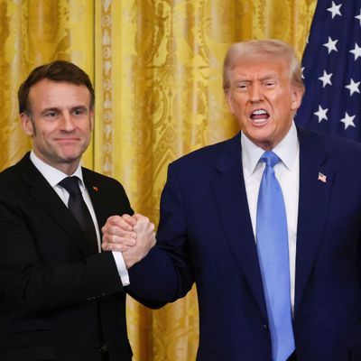 Nach einem Treffen mit US-Präsident Donald Trump gab sich der französische Präsident Emmanuel Macron vorsichtig optimistisch.