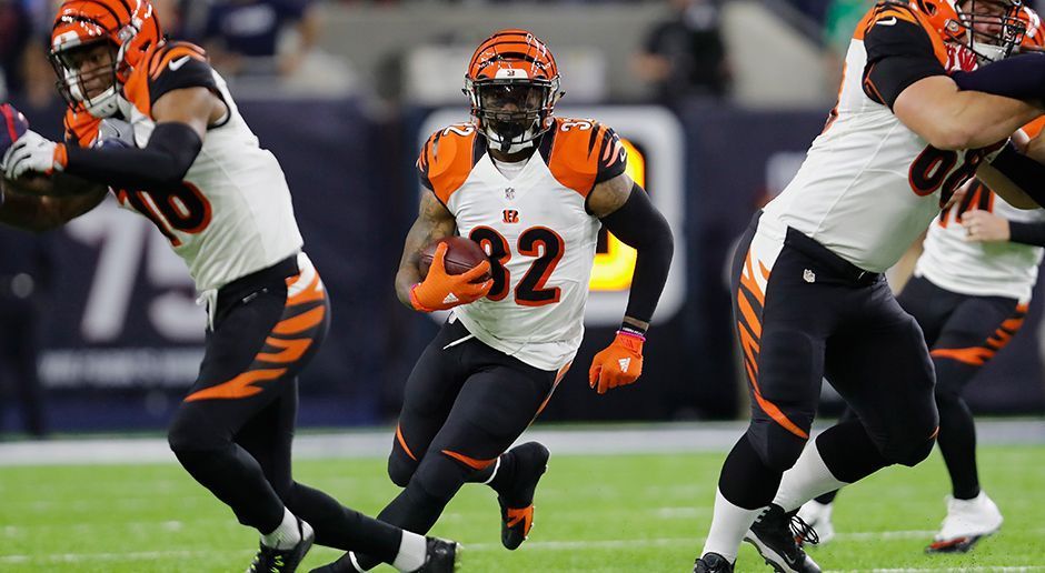 
                <strong>Jeremy Hill (Cincinnati Bengals)</strong><br>
                Jeremy Hill hat mit Giovani Bernard ohnehin schon einen starken Konkurrenten im Team. Da die Bengals sich im Draft auch noch die Dienste von Running Back Joe Mixon sicherten, kommt nun ein weiterer hinzu. Hills Chancen, seinen Startplatz langfristig zu behalten, dürften überaus gering sein. Offensive Coordinator Ken Zampese freute sich nach der Verpflichtung von Mixon überschwänglich: "Ich bin so aufgeregt, ich kann kaum stehen bleiben."
              