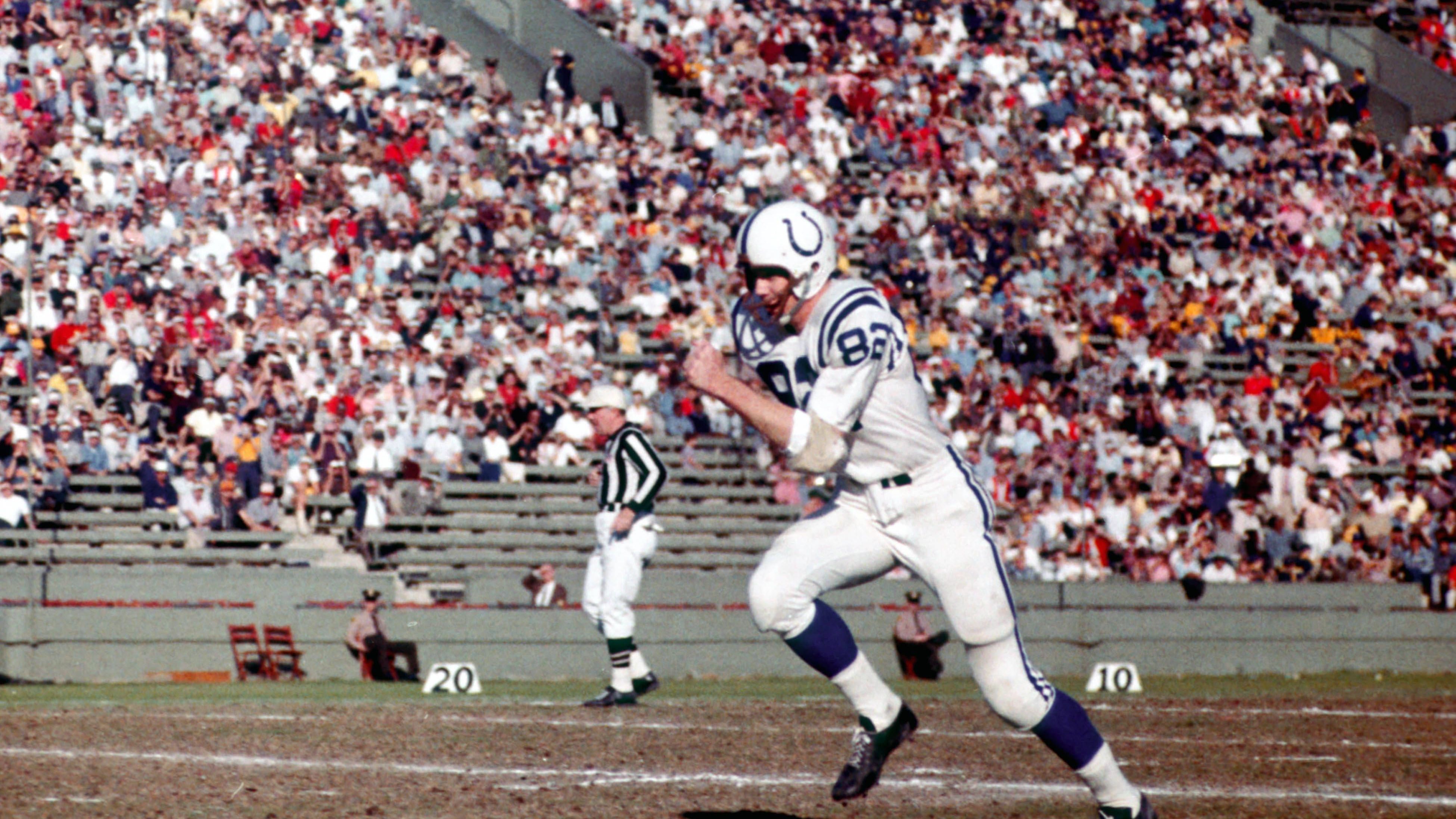 <strong>82: Raymond Berry</strong><br>Team: Baltimore Colts<br>Position: Wide Receiver<br>Erfolge: Pro Football Hall of Famer, zweimaliger Super-Bowl-Champion, dreimaliger First Team All-Pro, sechsmaliger Pro Bowler<br>Honorable Mention: Ozzie Newsome