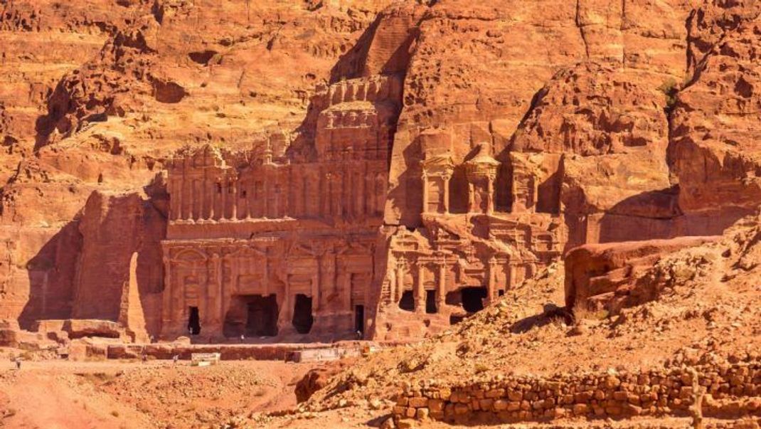 Die Felsenstadt Petra in Jordanien.