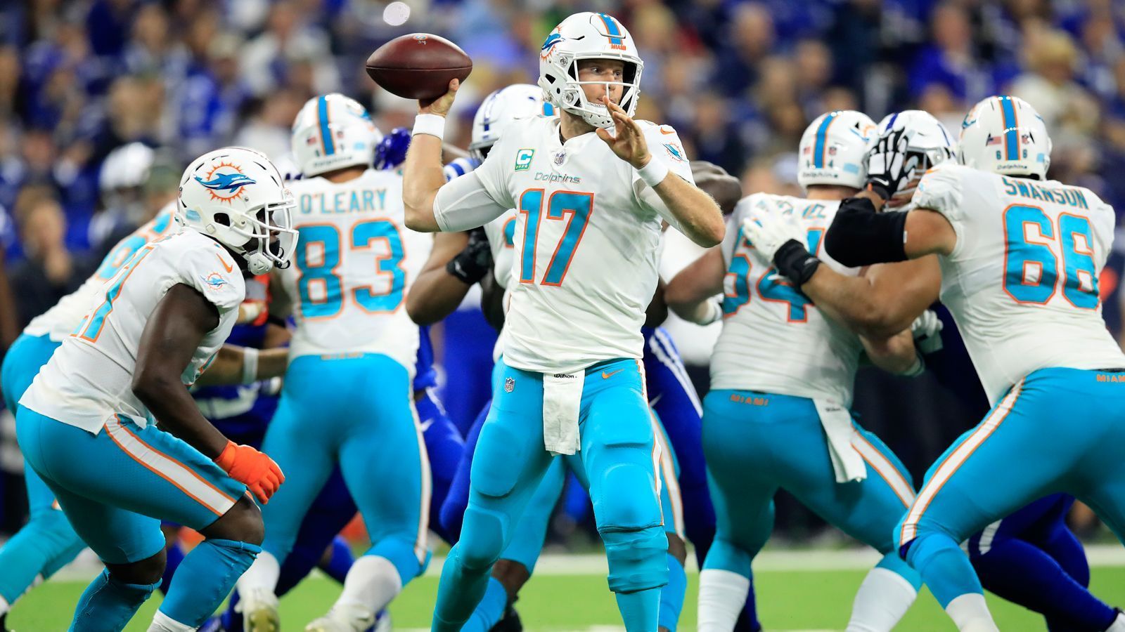 
                <strong>Miami Dolphins</strong><br>
                Platz 23: Miami DolphinsDurchschnittliche Zahlung an einen Spieler im Jahr: 2,786,728 Millionen Dollar (umgerechnet: 2,457 Mio. Euro)
              