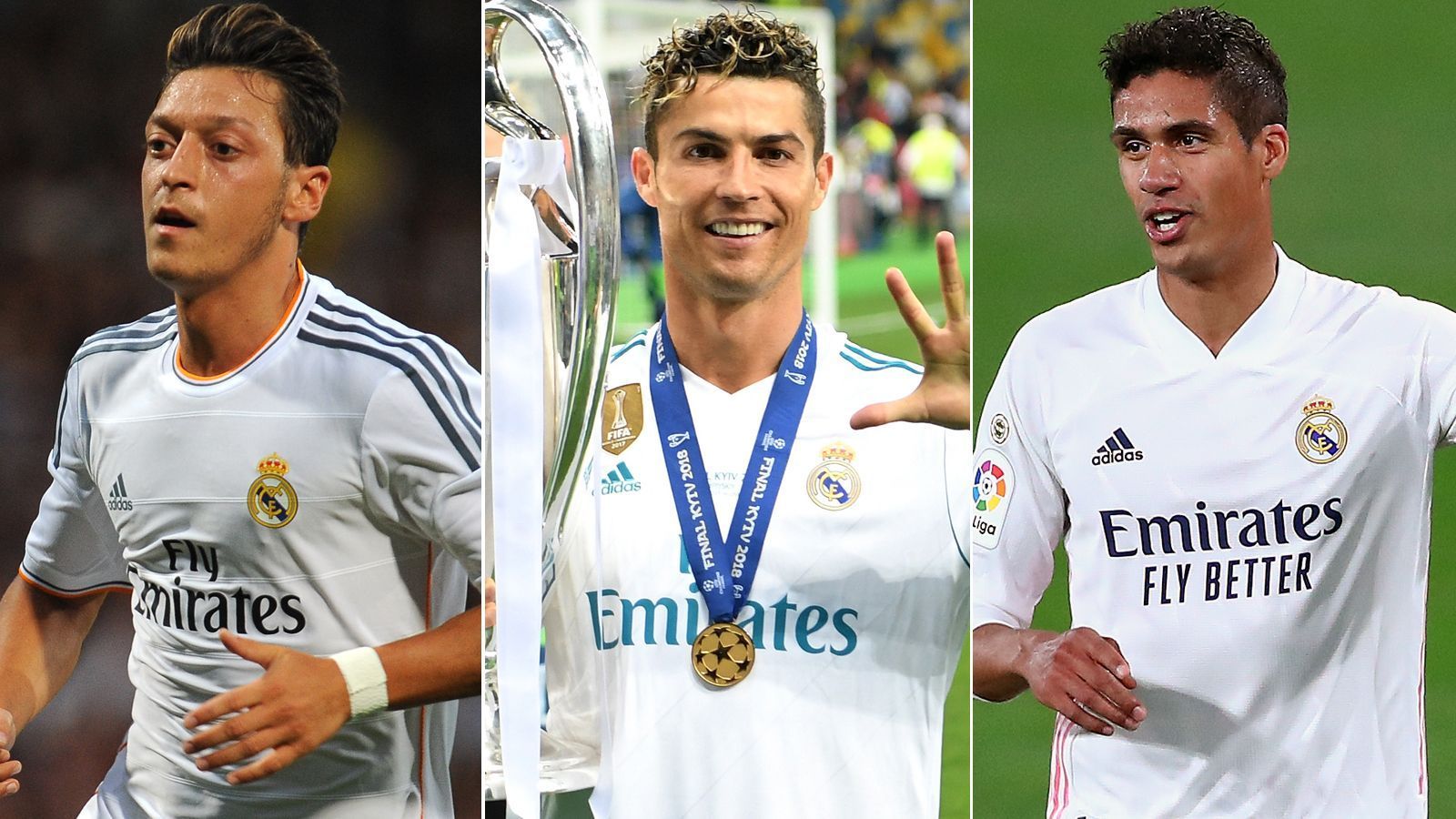 
                <strong>Top 10: Die teuersten Abgänge von Real Madrid</strong><br>
                Raphael Varane (r.) verlässt Real für 40 Millionen Euro in Richtung Manchester United und ist nun unter den teuersten Abgängen von Real Madrid. ran zeigt die Top 10 der teuersten Verkäufe Real Madrids. (Stand: 14. August 2021/Quelle: transfermarkt.de)
              