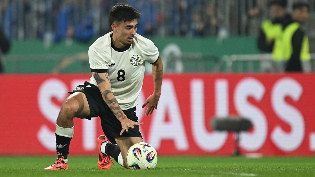25.03.2025, xjhx, Fussball Länderspiel U21, U 21 Deutschland U21 - Spanien U21 v.l. Jens Castrop (Deutschland U21) (DFL DFB REGULATIONS PROHIBIT ANY USE OF PHOTOGRAPHS as IMAGE SEQUENCES and or QUA...