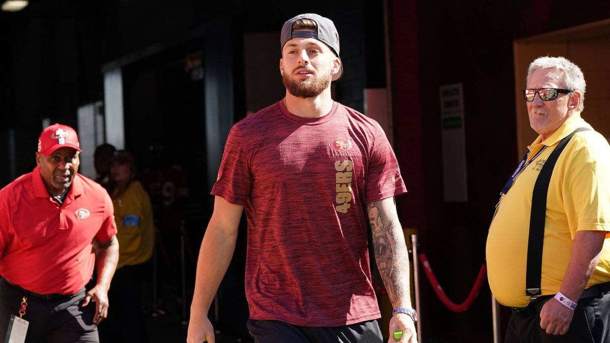 NFL, American Football Herren, USA New York Jets at San Francisco 49ers Sep 9, 2024; Santa Clara, California, USA; San Francisco 49ers wide receiver Ricky Pearsall (14) enters the field before a ga...