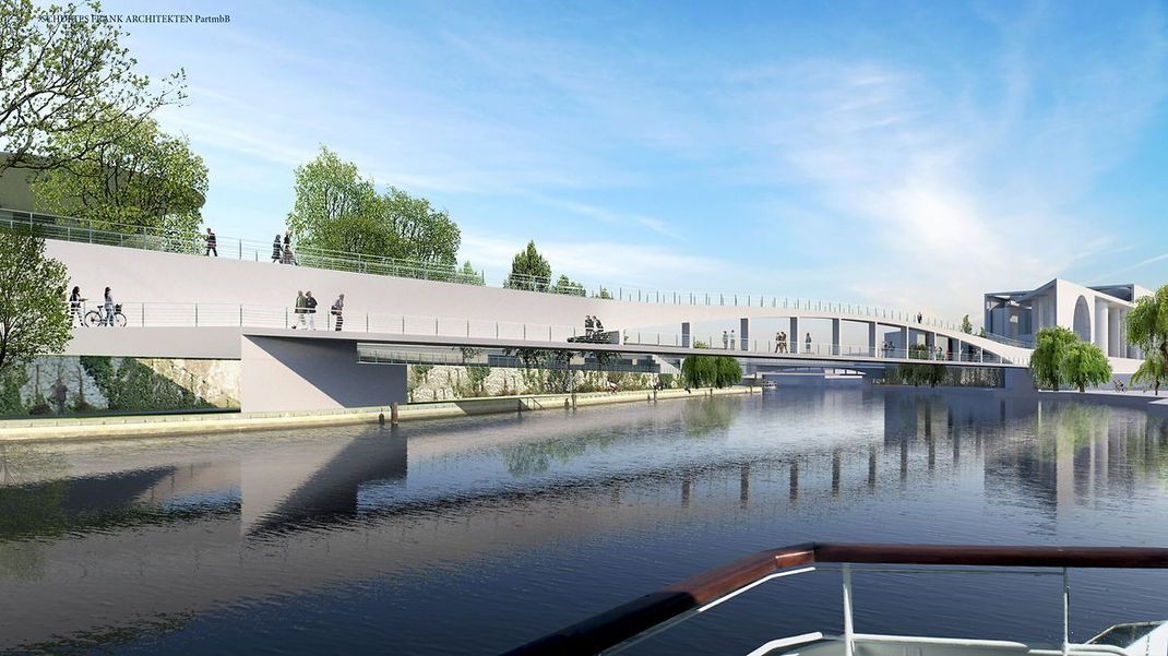 Eine neue Fußgängerbrücke soll als Verbindung über die Spree dienen.