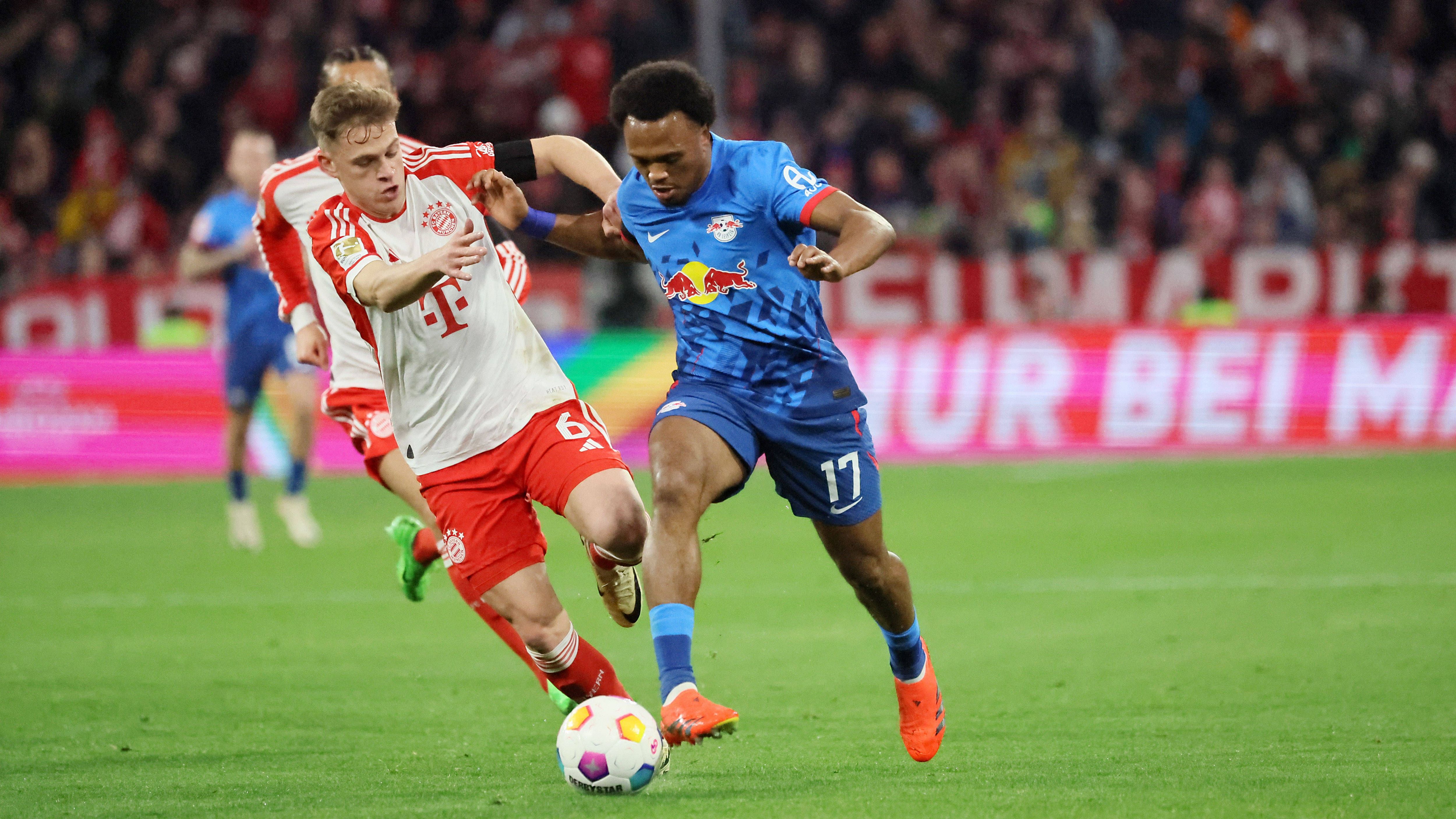 <strong>Lois Openda (RB Leipzig)</strong><br>Der RB-Stürmer hat einen schweren Stand in der ersten Halbzeit gegen de Ligt und Dier, zehn Minuten vor der Pause bekommt er auch noch die Fußspitze von Kimmich in die Weichteile. Wird in der Schlussphase ausgewechselt. <strong><em>ran</em></strong>-Note: 4