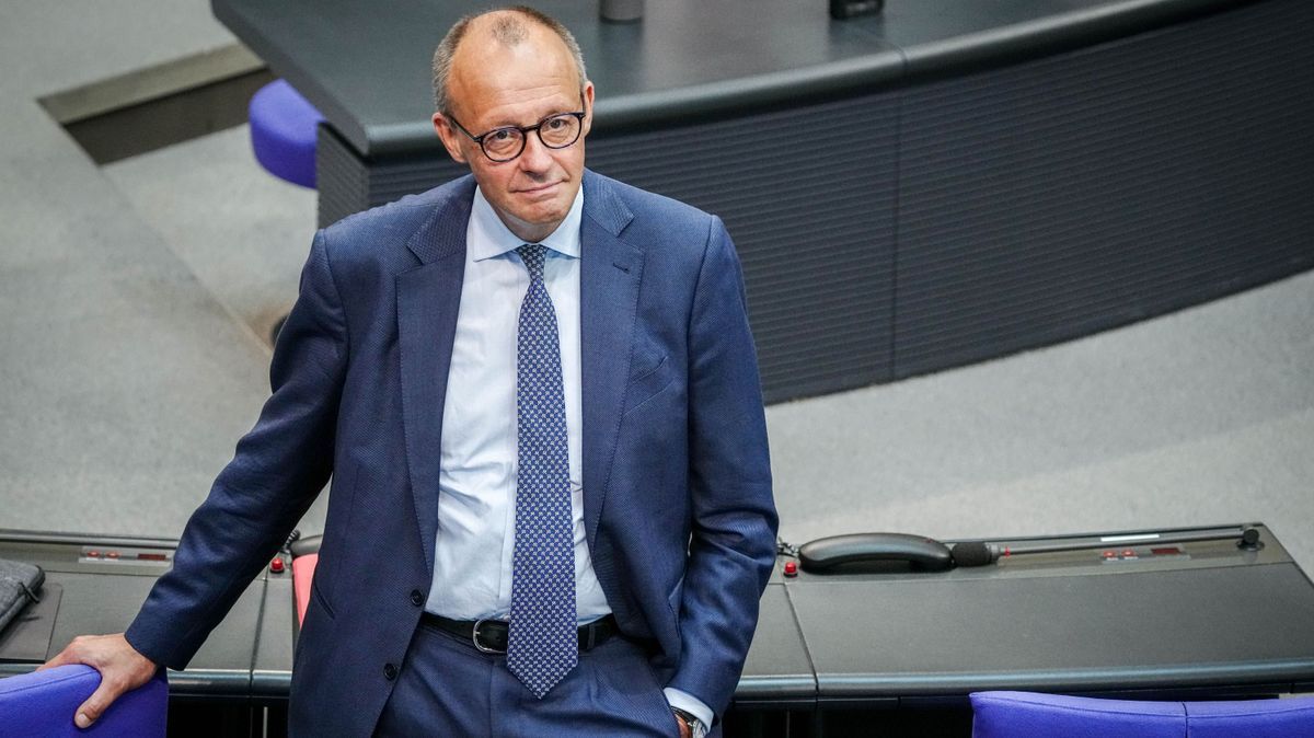 CDU-Parteichef und Unionsfraktionsvorsitzender Friedrich Merz im Bundestag