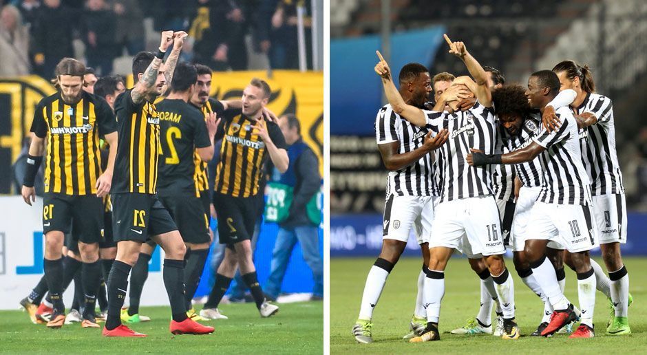 
                <strong>Griechenland: 1. AEK Athen (60 Punkte), 2. PAOK Saloniki (58 Punkte)</strong><br>
                Die Meisterschaft der griechischen Super League entscheidet sich zwischen AEK Athen und PAOK Saloniki. PAOK muss dabei auf Schützenhilfe der Konkurrenten hoffen. Beide Ligaspiele konnte AEK Athen gewinnen, der direkte Vergleich geht also an Athen. Immerhin wird überhaupt weitergespielt: Das Spitzenspiel zwischen PAOK und AEK war am 12. März abgebrochen worden, nachdem PAOK-Präsident Ivan Savvidis nach einer umstrittenen Schiedsrichter-Entscheidung mit einer Pistole am Gürtel auf den Schiedsrichter zugestürmt war. Die griechische Regierung setzte die Meisterschaft daraufhin für drei Wochen aus.
              