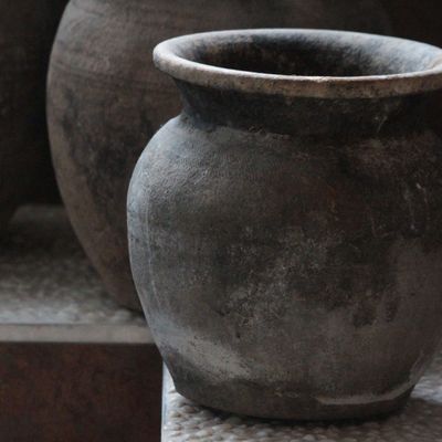 antique clay pot