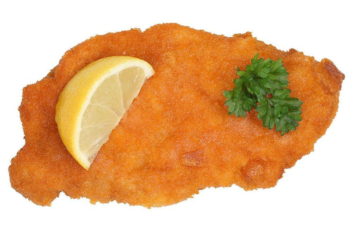 Schnitzel mit Zitrone und Petersilie