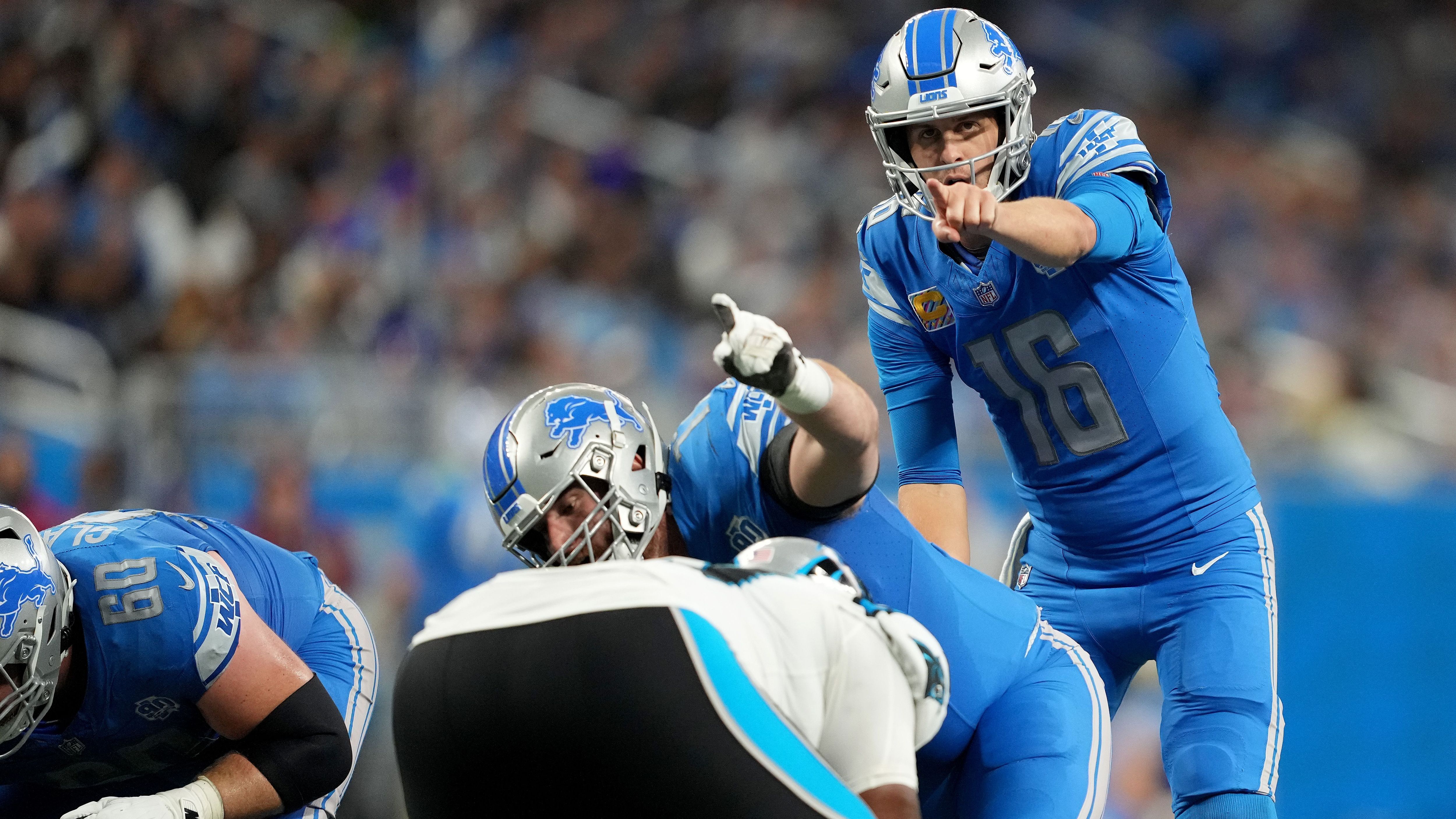 <strong>NFC North: Detroit Lions</strong><br>Bilanz nach Week 5 in 2023: 4-1 (1. Platz)<br>Bilanz nach Week 5 in 2022: 1-4 (4. Platz)<br>Ein Saisonstart im Vergleich wie Phönix aus der Asche. Die Lions knüpfen momentan da an, wo sie die vergangene Saison beendet haben und stehen unter Mithilfe von Amon-Ra St. Brown verdient auf dem ersten Platz.