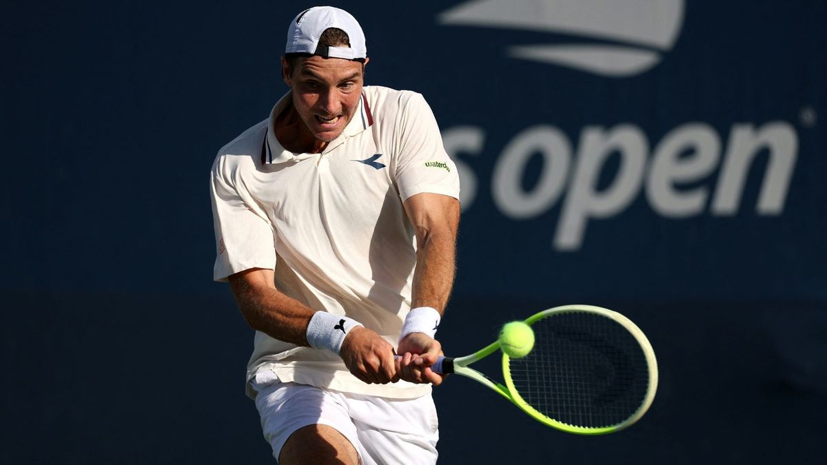 Jan-Lennard Struff in seinem Auftaktmatch der US Open
