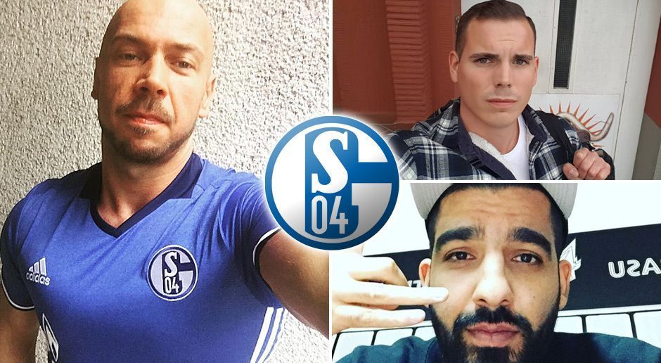 
                <strong>Pillath, Pedaz, Fard</strong><br>
                Pillath: Der Rapper (links) ist in Gelsenkirchen geboren und unterstützt den FC Schalke 04 mit seinem Herzblut. Zusammen mit dem Hip-Hopper Snaga veröffentlichte er sogar einen "Schalke Song".Pedaz: Pedaz (oben rechts) kommt zwar aus Essen, ist trotzdem Fan der Königsblauen. Er selbst nennt sich gerne einen Malocher - passend zu S04.Fard: Und auch Fard (unten rechts) hält es mit Schalke. Auf dem YouTube-Kanal von "ClixoomClips" sagte er: "Schalke ist direkt vor meiner Haustür und es ist mir auch egal, wenn ich mir damit jetzt Feinde mache. Blau und Weiß ein Leben lang." 
              