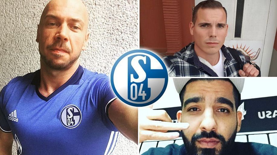 <strong>Pillath, Pedaz, Fard: Schalke 04</strong><br>Pillath (l.) ist in Gelsenkirchen geboren und unterstützt den FC Schalke 04 mit seinem Herzblut, veröffentlichte sogar einen "Schalke Song". Pedaz (o.r.) kommt zwar aus Essen, ist trotzdem Fan der Königsblauen.&nbsp; Und auch Fard (u.r.) hält es mit Schalke: "Schalke ist direkt vor meiner Haustür und es ist mir auch egal, wenn ich mir damit jetzt&nbsp;Feinde mache. Blau und Weiß ein Leben lang."&nbsp;

