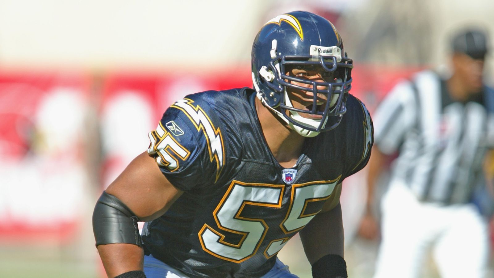 <strong>55: Junior Seau</strong><br>Teams: San Diego Chargers, Miami Dolphins, New England Patriots<br>Position: Linebacker<br>Erfolge: Pro Football Hall of Famer, sechsmaliger First Team All-Pro, zwölfmaliger Pro Bowler<br>Honorable Mention: Derrick Brooks