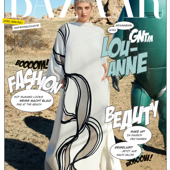 Lou-Anne auf dem Cover der "Harper's Bazaar".