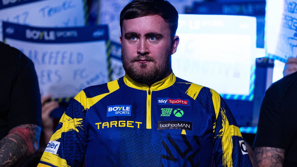 12th October 2025; Mattioli Arena, Leicester Leicestershire, England; 2025 PDC Boyle Sports World Grand Prix Darts Final Night; Luke Littler is introduced to the fans before his Boyle Sports World ...