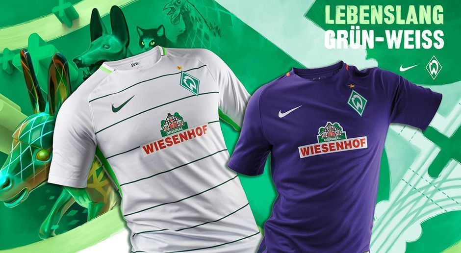 
                <strong>SV Werder Bremen</strong><br>
                Während beim Auswärtstrikot wenig Farbe zu finden ist, setzt der Verein beim 3. Trikot auf den Prince-Effekt. Purple Rain, Purple Rain...
              