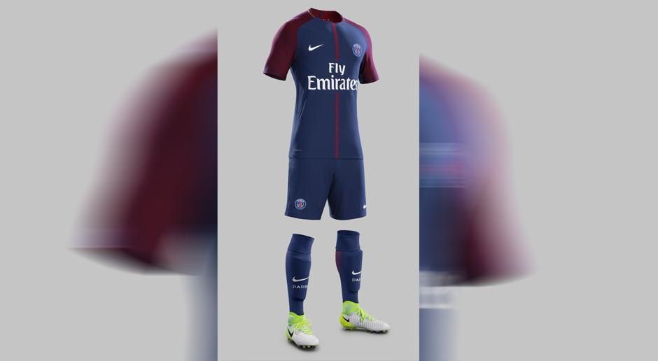 
                <strong>Paris Saint-Germain - Heimtrikot 2017/2018</strong><br>
                Einen spektakulären Farbakzent sucht man im neuen PSG-Outfit vergeblich, neben bordeaux-rot und weiß dominiert weiterhin das dunkle Mitternachtsblau. 
              