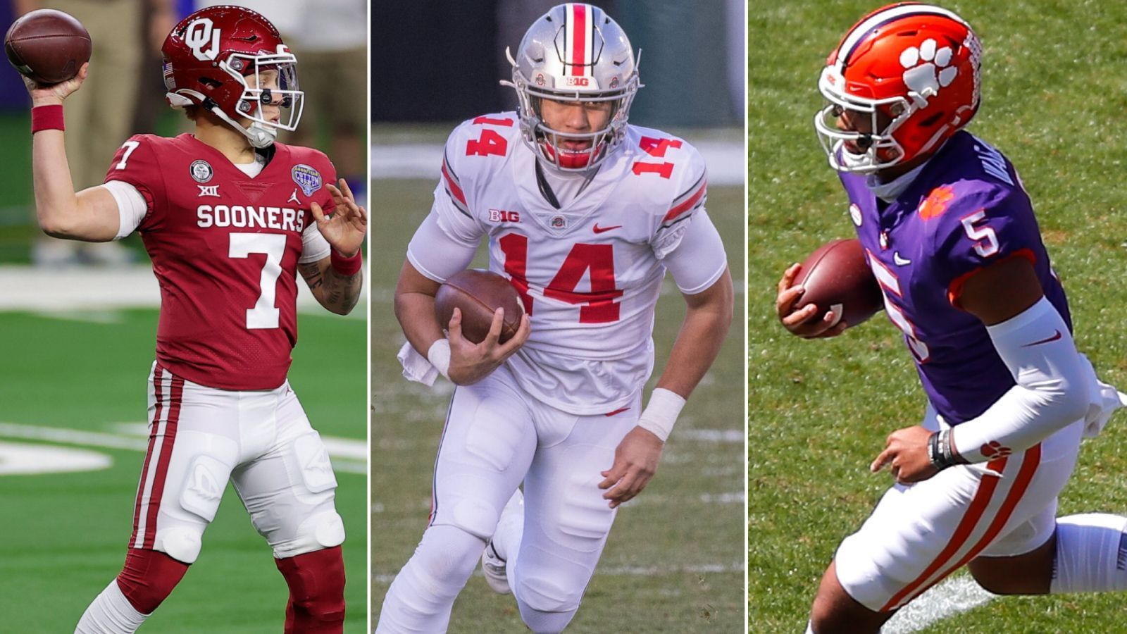 
                <strong>Rattler, Young und Co.: Die Favoriten für die Heisman Trophy 2021</strong><br>
                Wie vor jeder Saison in der NCAA spekulieren die Buchmacher nicht nur über den zukünftigen ersten Pick im NFL Draft, sondern auch über den kommenden Heisman Trophy Gewinner. Wer wird Nachfolger von DeVonta Smith? ran hat die Favoriten.
              