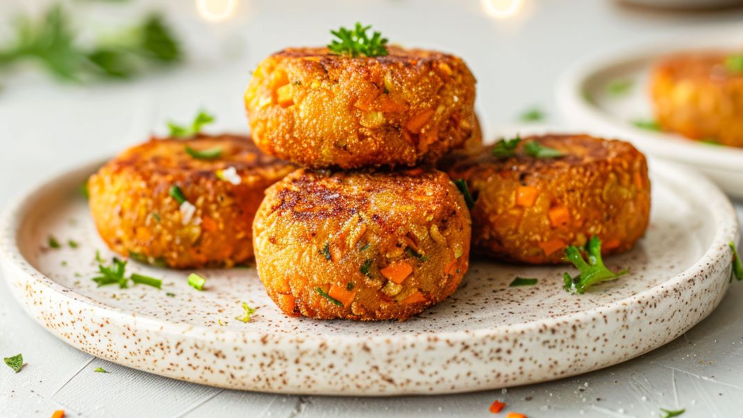 Grün, gesund und knusprig: Brokkoli-Nuggets mit Haferflocken.