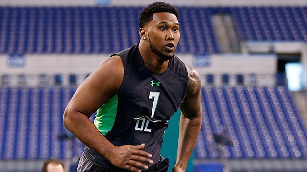 
                <strong>DeForest Buckner</strong><br>
                6. Position: DeForest Buckner (Defensive End) zu den Baltimore Ravens. 2,04 Meter groß, lange Arme, große Hände und viel Kraft - Buckner ist der ideale Pass Rusher für die D-Line der Ravens. Und was ihm an Tackle-Skills noch fehlt - er steht manchmal zu aufrecht - bringen ihm die Coaches der Ravens schon bei!
              