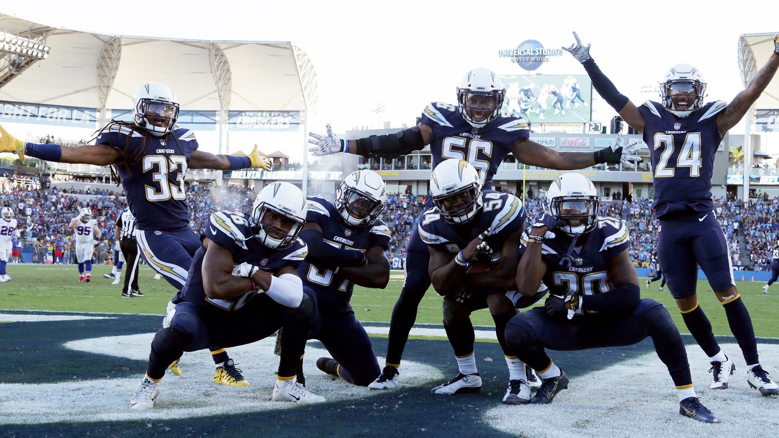 
                <strong>Platz 13: Los Angeles Chargers</strong><br>
                Pro-Bowl-Selections insgesamt: 
              