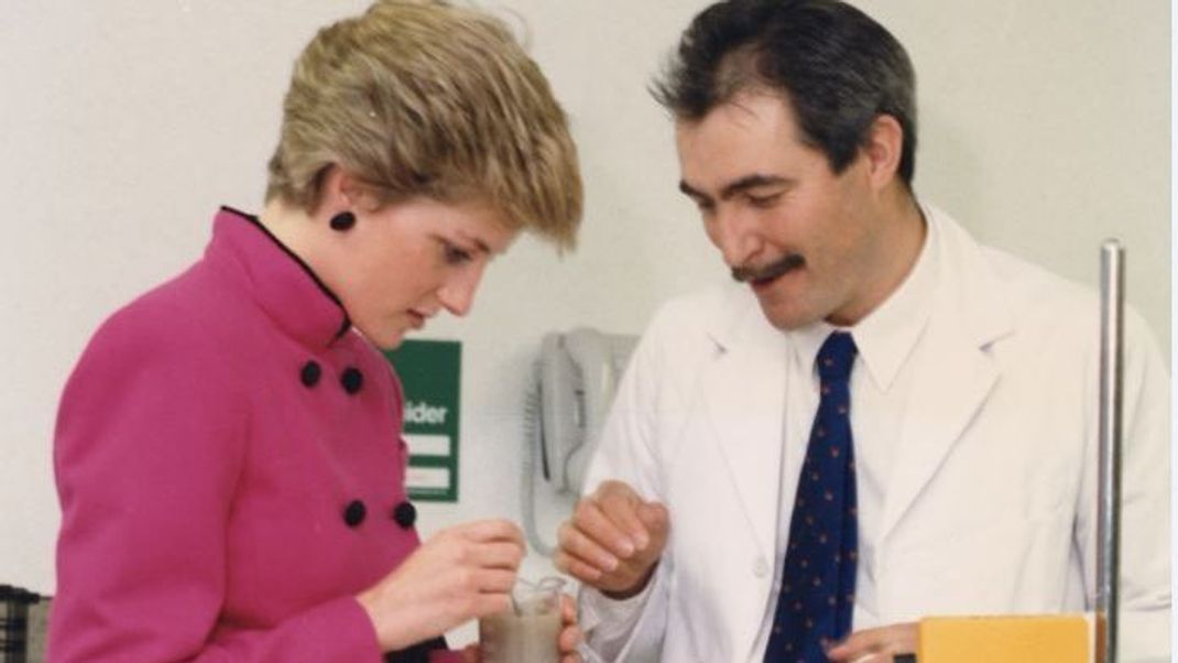 Marc Constantine und Prinzessin Diana beim Opening von The Body Shop.