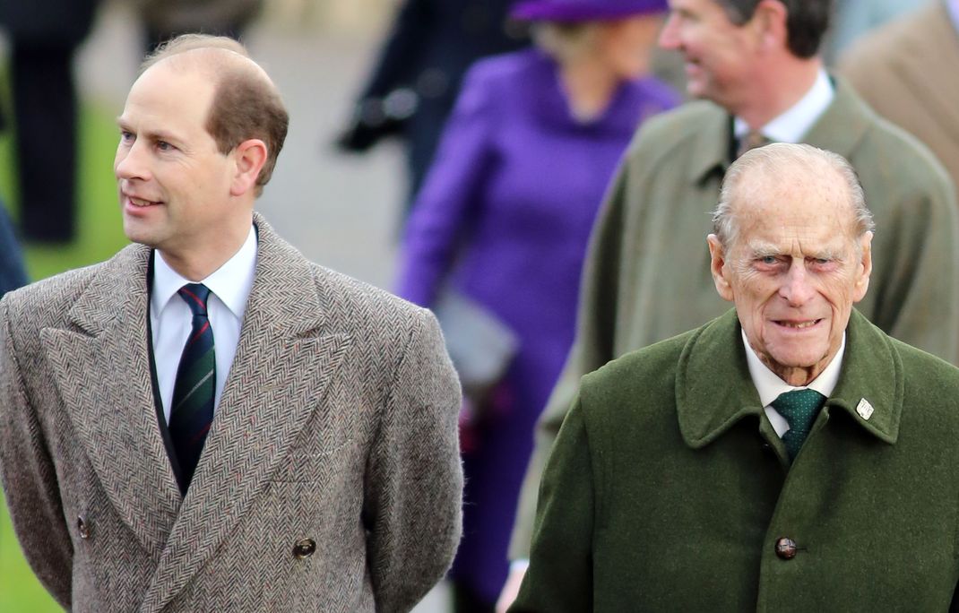 Prinz Philip und sein Sohn Prinz Edward, Earl of Wessex hofft auf den Titel seines Vaters.