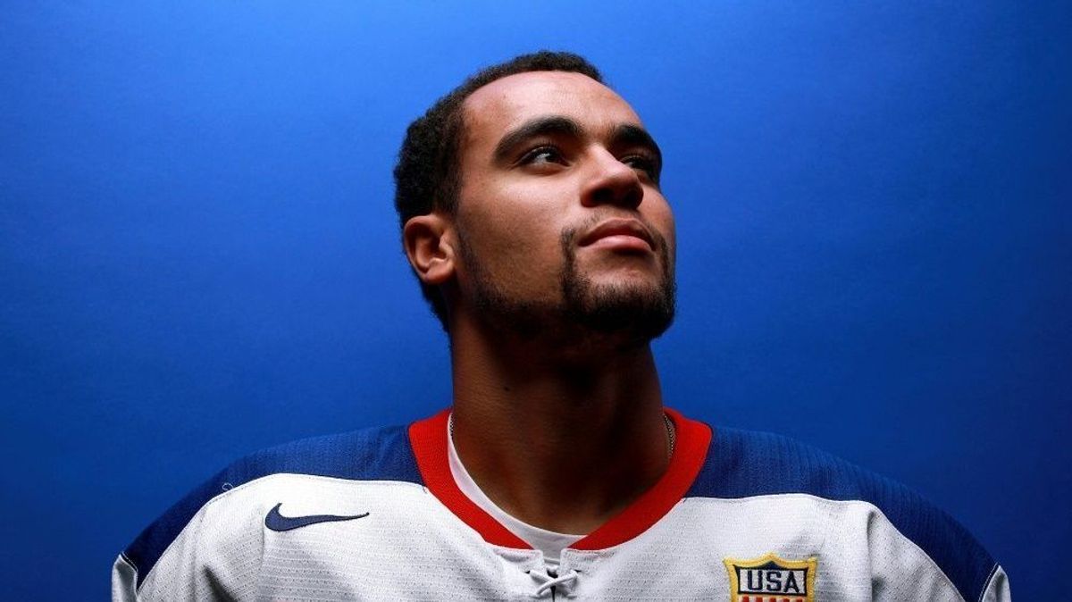Greenway ist der erste Afroamerikaner im Eishockey-Team
