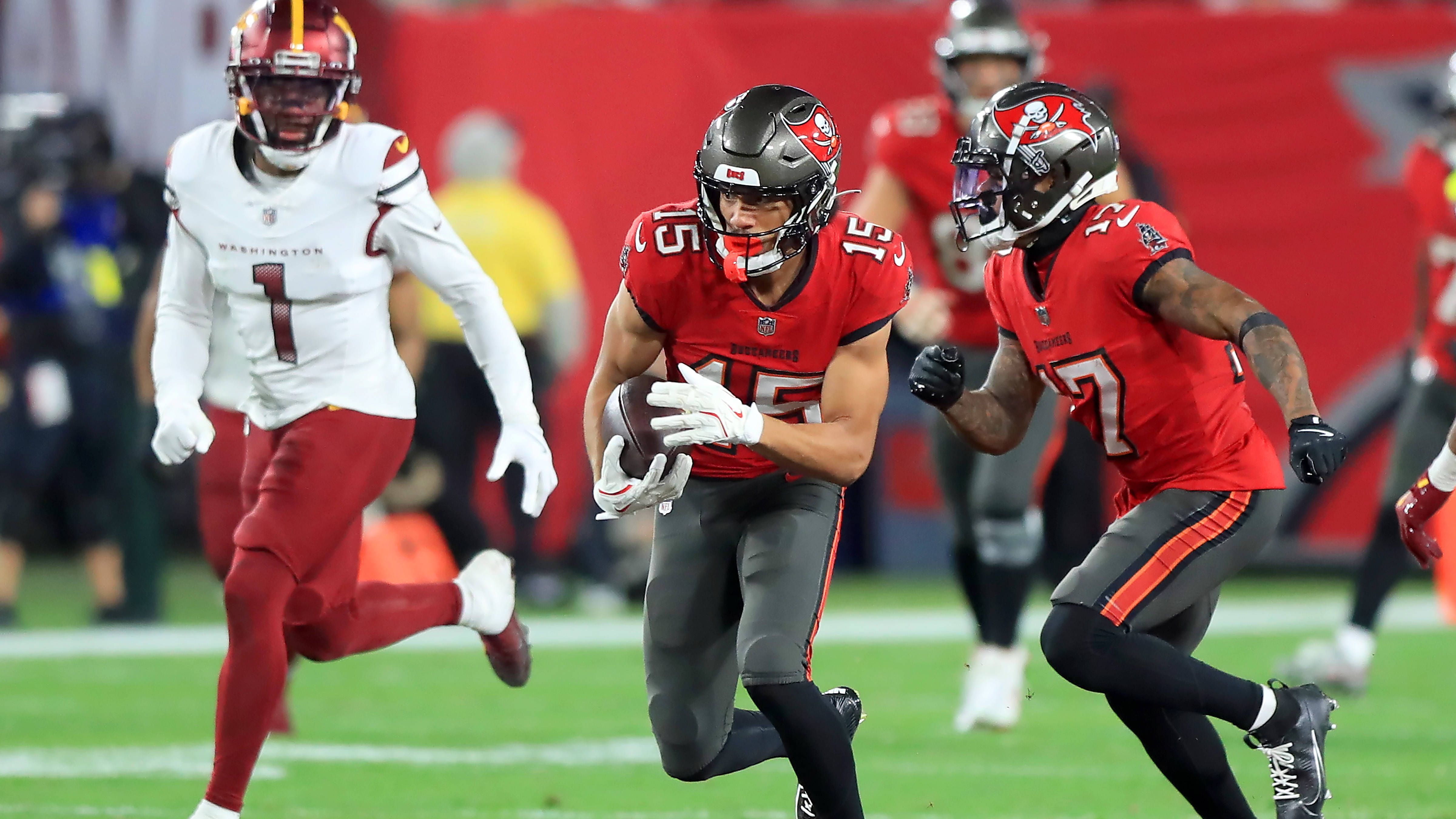 <strong>Platz 17 (geteilt) - Tampa Bay Buccaneers</strong><br>Letzter Sieg in Woche 1: 2024 gegen die Washington Commanders (37:20)