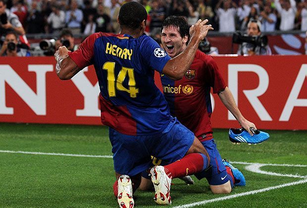 
                <strong>Wechsel zu Barcelona</strong><br>
                Im Sommer 2007 wechselte Henry zum FC Barcelona. Mit den Katalanen, bei denen er im Sturm oft neben Lionel Messi und Samuel Eto'o spielte, holte er zwei Meisterschaften und gewann 2009 die Champions League.
              