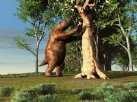 Ausgestorbenes Riesen-Faultier Megatherium