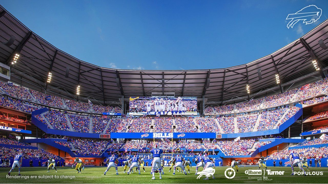 <strong>Buffalo Bills</strong><br>Name: Highmark Stadium<br>Kosten: 1,7 Milliarden Dollar<br>Fertigstellung: Geplant für 2026