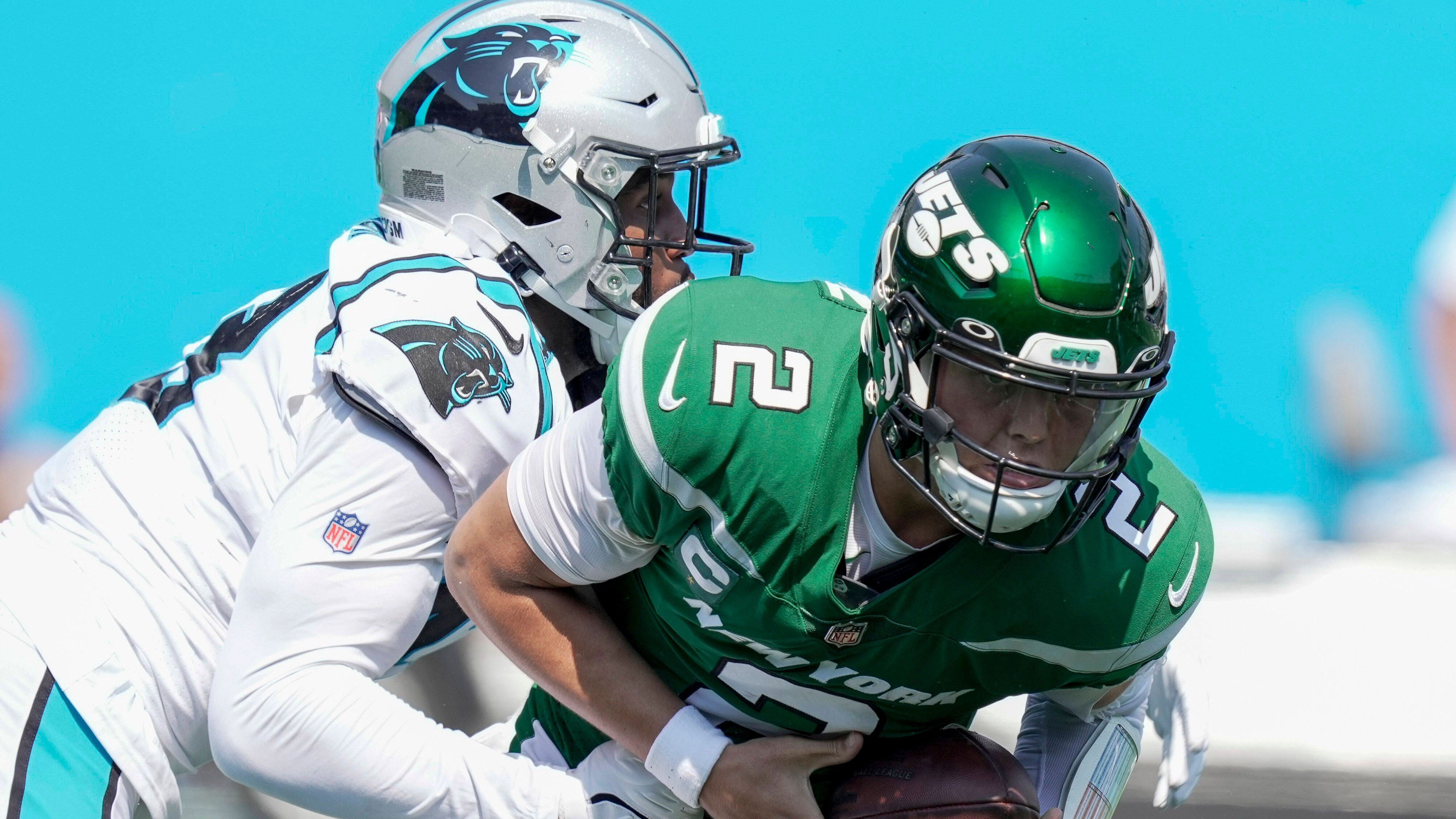 <strong>Platz 15: Zach Wilson (New York Jets)</strong><br>Erster NFL-Start: Week 1, 2021 @ Carolina Panthers<br>Statistiken: 20/37, 258 Yards, 2 TD, 1 INT<br>QBR: 82,9