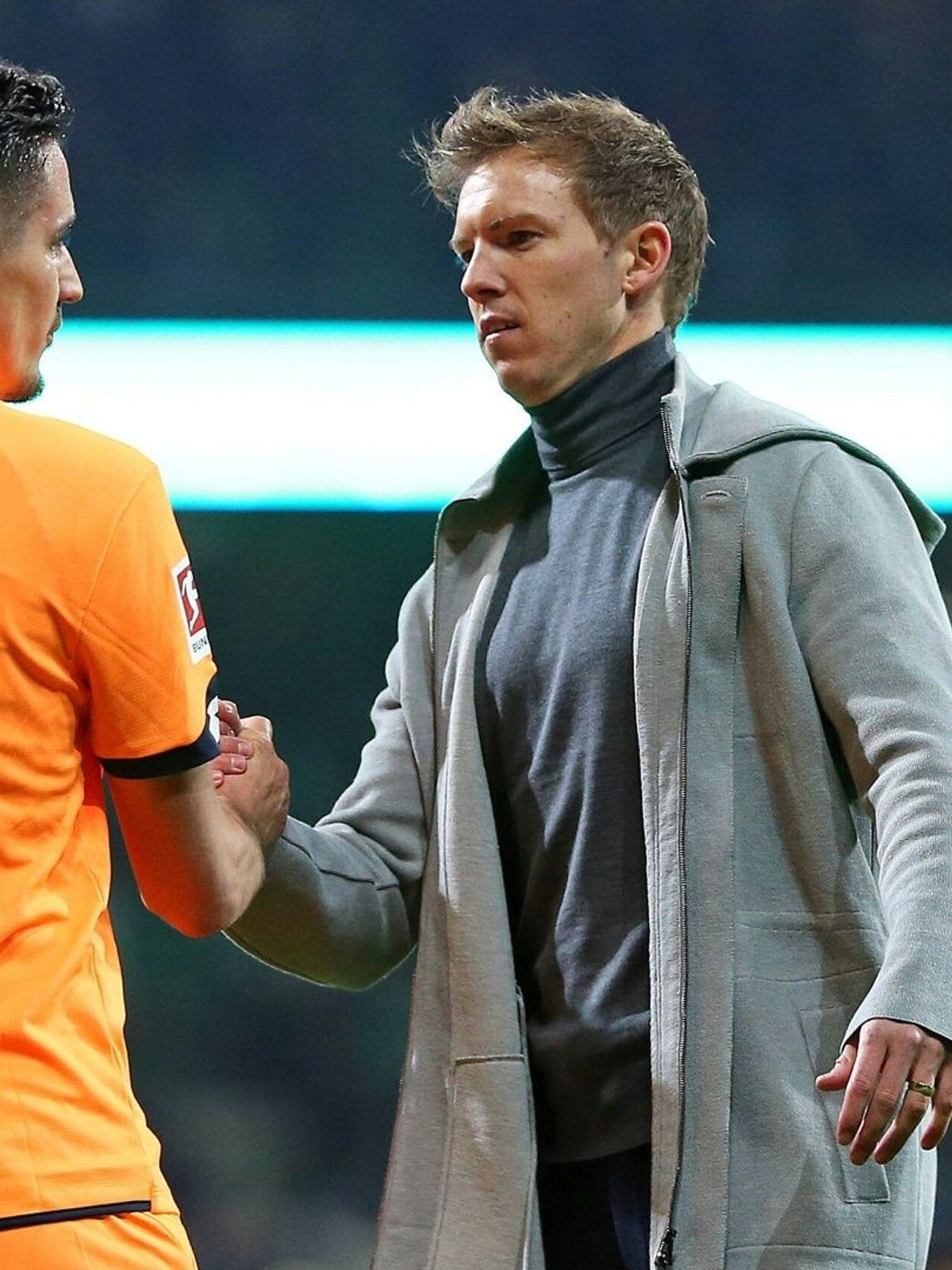 Nagelsmann (r.) trainierte Hübner einst in Hoffenheim