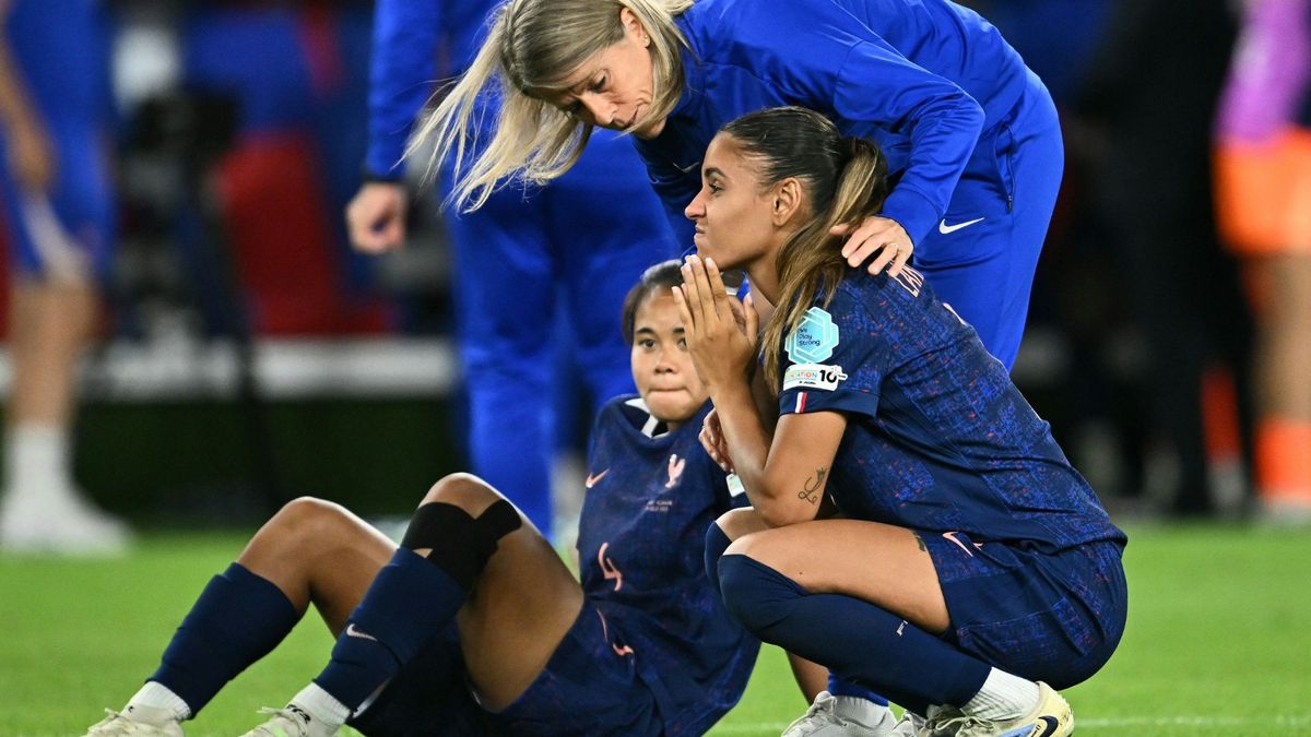 Die Französinnen trauern nach dem Spiel