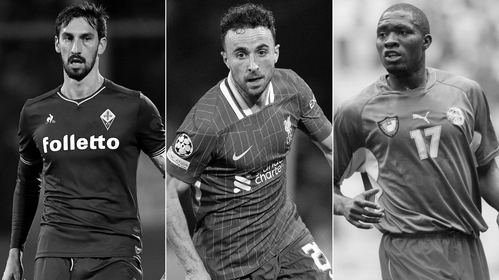 <strong>Zu früh gegangen: Plötzlich verstorbene Fußballer</strong><br>
                <a href="https://www.ran.de/sports/fussball/premier-league/news/fc-liverpool-diogo-jota-und-bruder-andre-bei-autounfall-verstorben-portugiesischer-verband-bestaetigt-todesfaelle-klub-reagiert-556113">Liverpool-Star Diogo Jota (Mi.) ist der bislang Letzte in der Liste von früh verstorbenen Fußballern. Der Portugiese verstarb Anfang Juli 2025 mit nur 28 Jahren bei einem Autounfall</a>.&nbsp;<strong><em>ran</em></strong> zeigt in chronologischer Reihenfolge, welche Fußball-Profis schon während der noch aktiven Karriere überraschend verstarben. (Quelle: SID/ran)