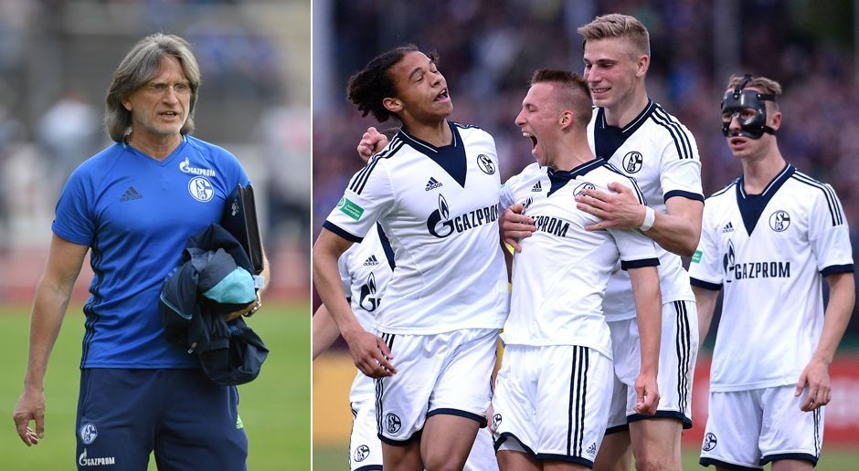 
                <strong>Platz 2: FC Schalke 04 - 8 Punkte</strong><br>
                Die größte Legende in der Schalker Nachwuchsarbeit heißt Norbert Elgert (im Bild links). Der inzwischen 60-Jährige trainiert die A-Jugend der "Knappen" seit mehr als 14 Jahren. In dieser Zeit holte die U19 des Revierklubs drei deutsche Meisterschaften, die letzte in der Saison 2014/15. Damals spielte unter anderem noch Leroy Sane (rechtes Bild, ganz links) bei den A-Junioren. In der vergangenen Saison scheiterte sowohl die U17 als auch die U19 im Halbfinale am FC Bayern.U19: Meister 2015, Halbfinale 2013, 2014 und 2017 (6 Punkte) + U17: Halbfinale 2013 und 2017 (2 Punkte) = 8 Gesamtpunkte
              