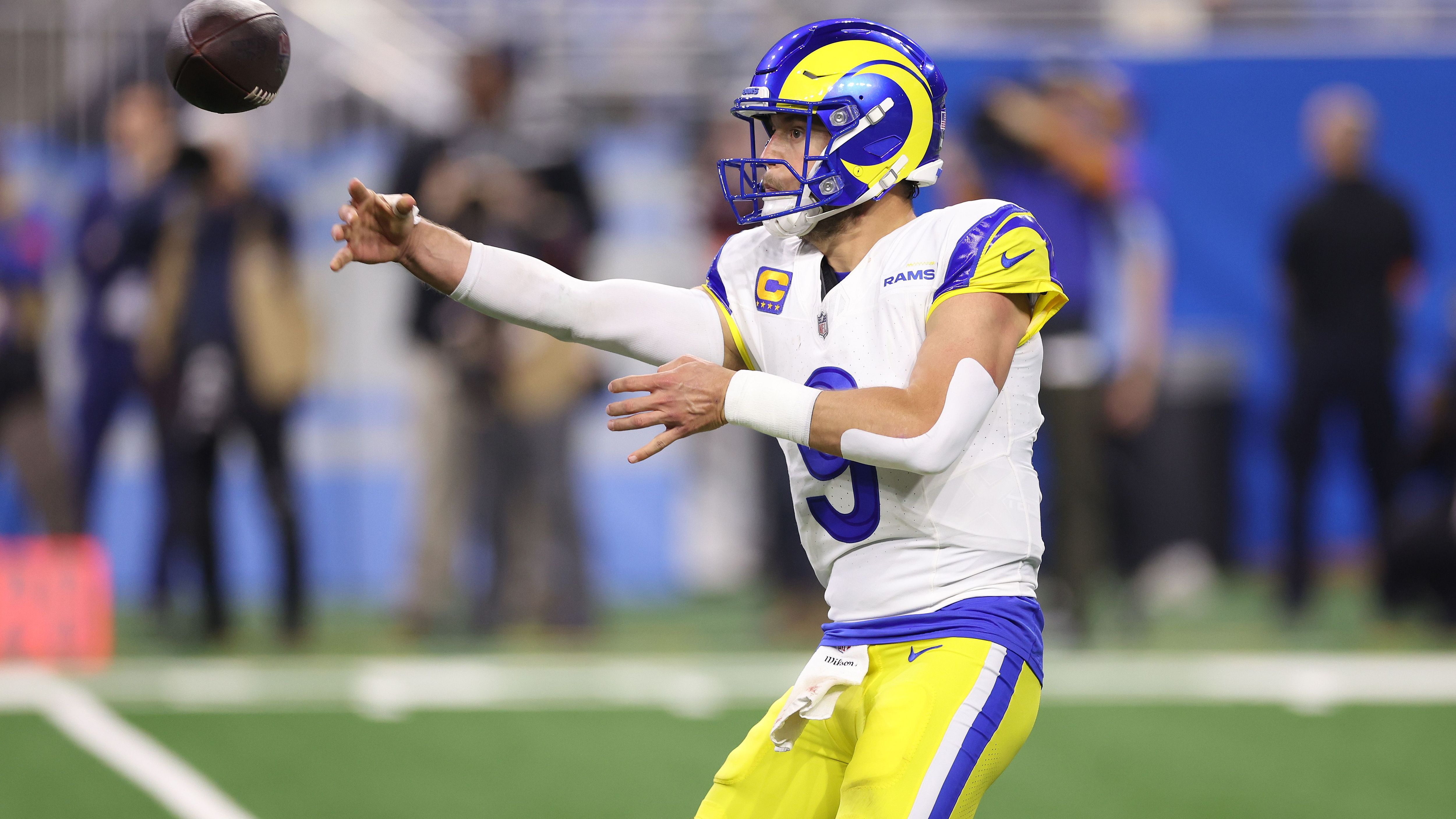 <strong>Los Angeles Rams</strong><br>
                - Matthew Stafford, Quarterback, Jahresgehalt: 40 Mio. Dollar<br>- Cooper Kupp, Wide Receiver, Jahresgehalt: 26,7 Mio. Dollar<br>- Jonah Jackson, Guard, Jahresgehalt: 17 Mio. Dollar<br>- Kevin Dotson, Guard, Jahresgehalt: 16 Mio.Dollar<br>- Joseph Noteboom, Left Tackle, Jahresgehalt: 13,33 Mio. Dollar