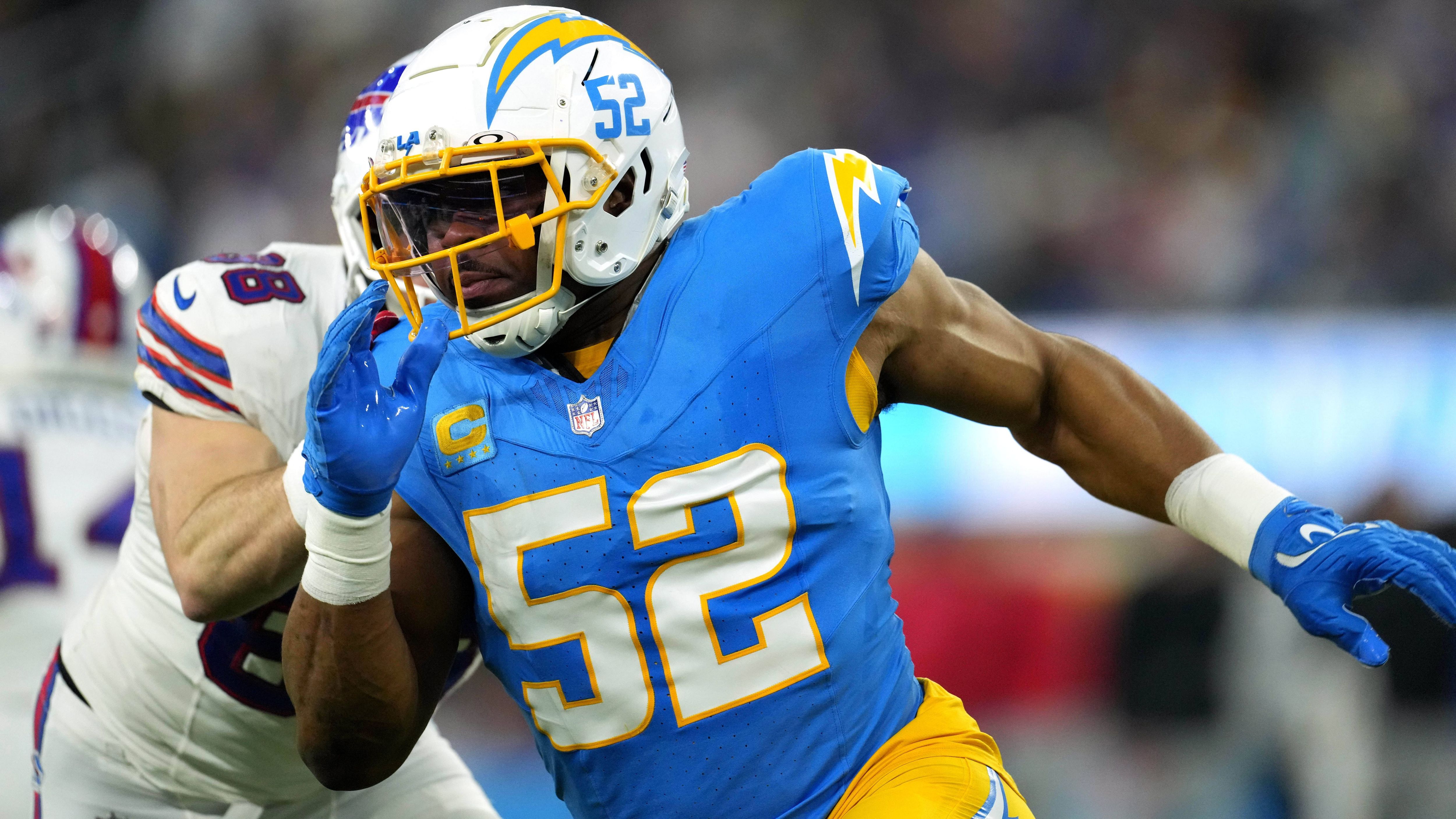 <strong>Los Angeles Chargers</strong><br>- Outside Linebacker Khalil Mack<br>- Cornerback Asante Samuel Jr.<br>- Linebacker Denzel Perryman<br>- Wide Receiver Josh Palmer