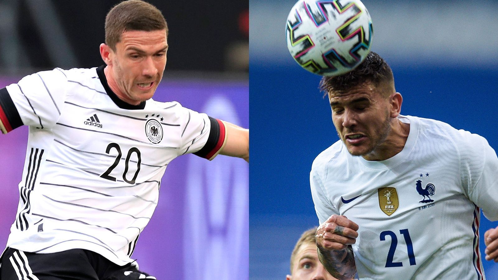 
                <strong>Abwehr: Robin Gosens vs. Lucas Hernandez</strong><br>
                Gosens bezeichnet sich selbst als "dynamischen Schienenspieler". Soll heißen: Er wetzt seine linke Seite rauf und runter, ist defensiv stark, dabei aber auch noch torgefährlich. Hernandez ist bei den Franzosen links wie Pavard auf rechts der defensive Stabilisator, auch er ist dort unumstritten. Das Duell endet unentschieden, also mit einem Punkt für beide. 7:4.
              