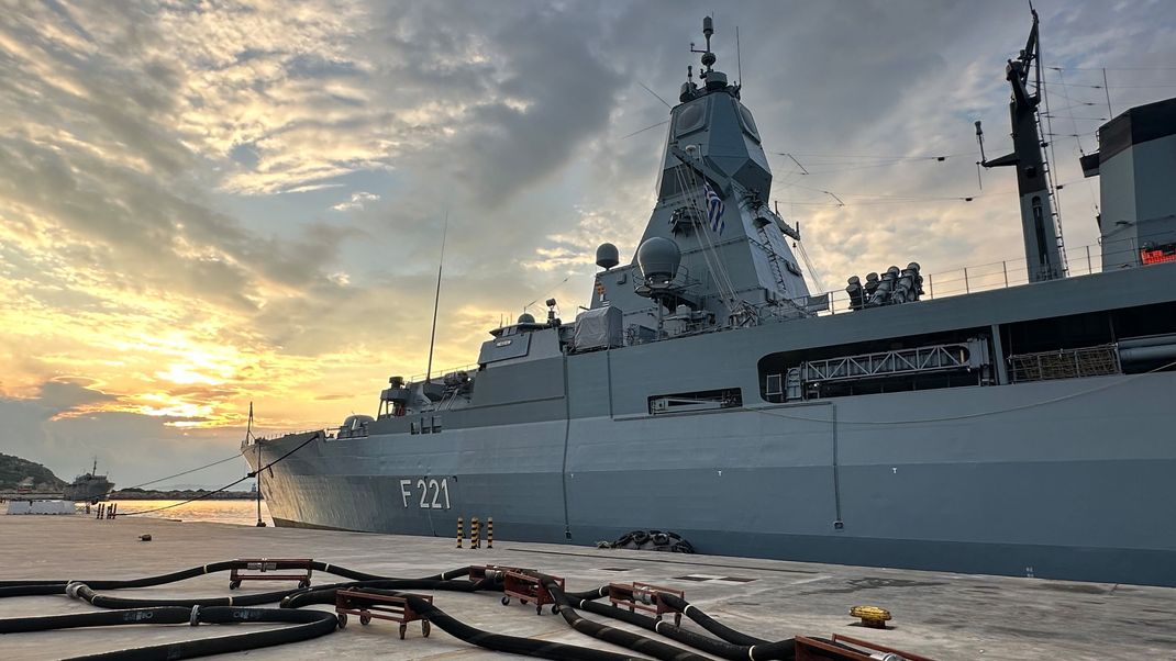 Die "Hessen" beteiligt sich an der EU-Militärmission "Aspides" im Roten Meer.