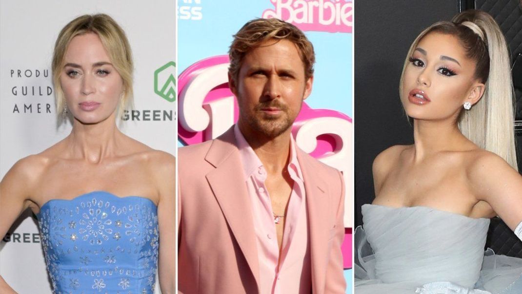 In der Oscar-Nacht werden hochrangige Personen aus dem Filmgeschäft erwartet - darunter Emily Blunt, Ryan Gosling und Ariana Grande (v.l.).