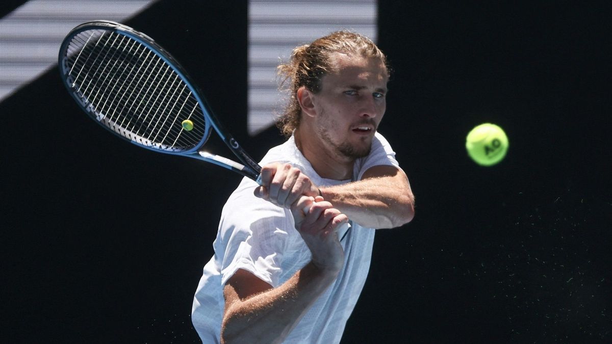 Zverev beim Training in Melbourne