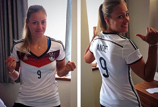 
                <strong>Kerber im WM-Outfit</strong><br>
                Deutschlands beste Tennisspielerin Angelique Kerber ist für die WM perfekt eingekleidet: "Sehr starkes 4:0. Bravoooo!!! So kann man in die WM starten!"
              