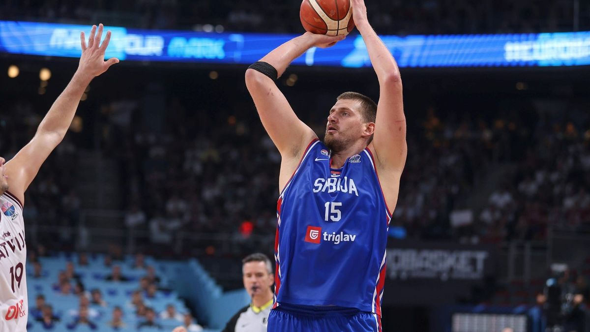 Nikola Jokic im Spiel gegen Lettland