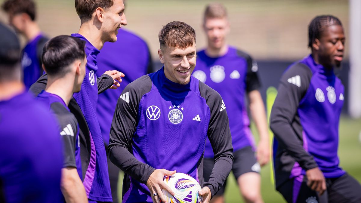 GERMANY TRAINING SESSION EURO U21, U 21 2025 SLOVAKIA Brajan Gruda of Germany during the training session ahead of UEFA European Under-21 Championship 2025. Training camp, Modra, Slovakia, June 10,...